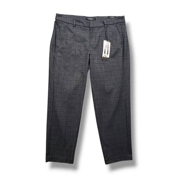 Liverpool Pants - Liverpool Renee Straight Leg Trouser Womens 18W Grey Plaid Pants